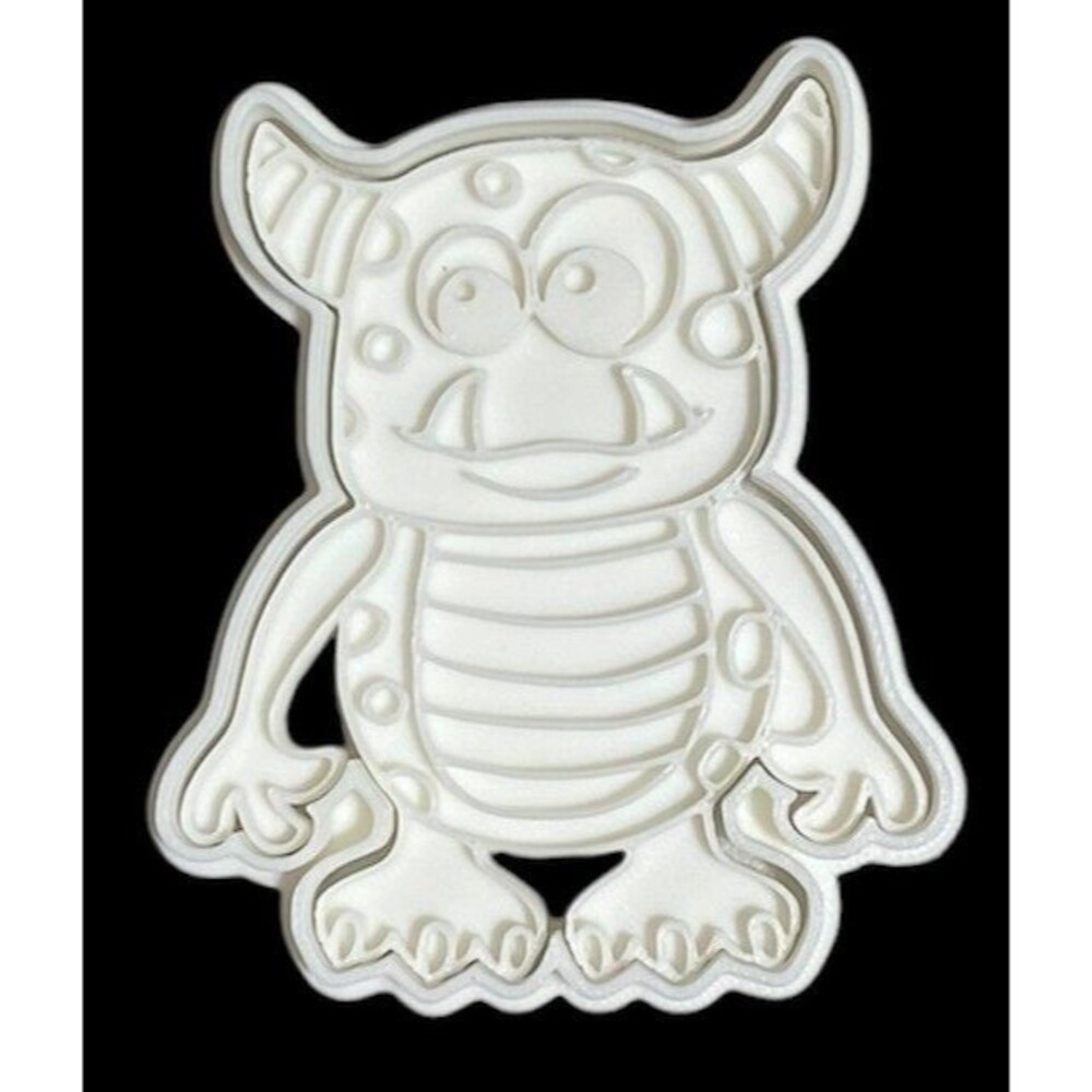 3D Printed Cookie Cutter - 3.5" Monster - #1062